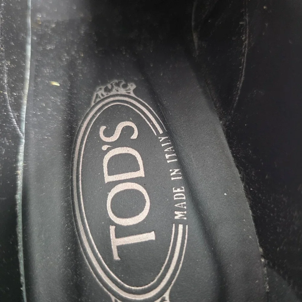 TODS Blue Leather Brogue Wingtip Oxfords Loafers EU 39 Made in Italy Dress Shoes